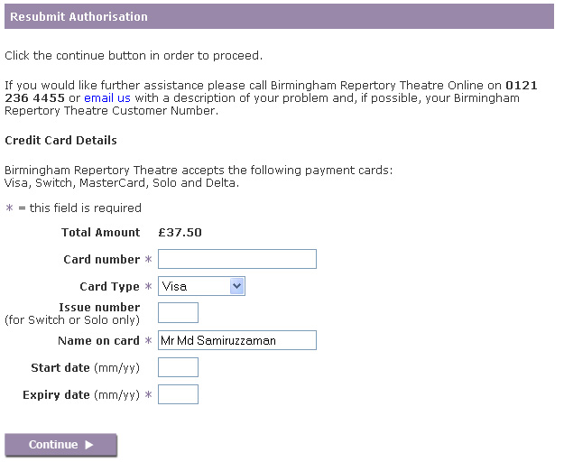 example resubmit authorisation example resubmit authorisation